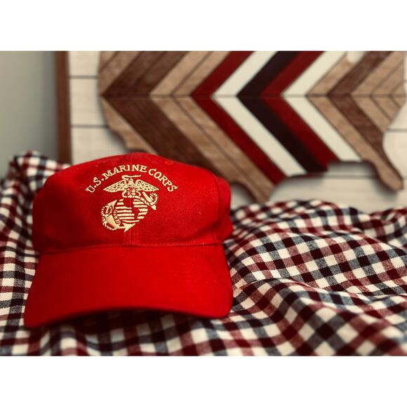Rothco US Marine Corps Red Hat Adjustable Cap Military Patriotic - Picture 1 of 4